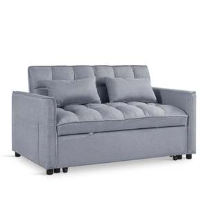 Sofa Beds: Vida 2 Seater Sofa Bed - Grey