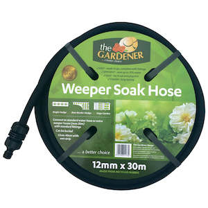Garden Watering: 30m Weeping Soak Hose with Fittings