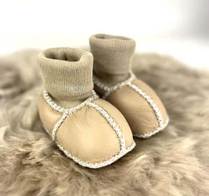 Baby Booties made of NZ sheepskin
