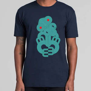 Mens Blue Tiki Tees by Totaea Rendell