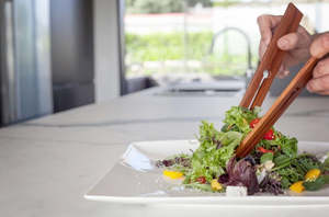 Nz: Interlocking Wooden Salad Servers
