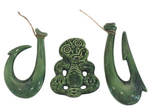 Ceramic Wall Art: Ceramic Hei Matau (hook)