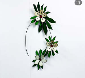 Ceramic Wall Art: Metal Flowers By MetalMetcalf Sisters