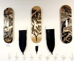 Skateboard Deck Art - Wood Finish