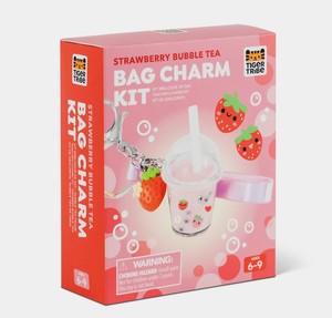 Kids: Strawberry Bubble Tea Bag Charm Kit
