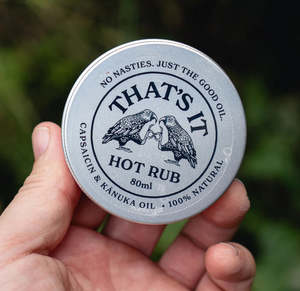 Bathroom: Hot Rub - pre and post exercise care.