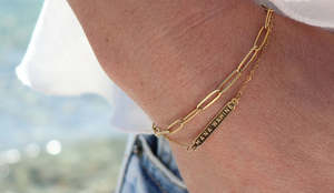 Jewellery And Glasses: Double Chain Jewellery with te Reo words - Mana Wahine & Aroha