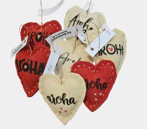 Handmade Felt Aroha Hearts