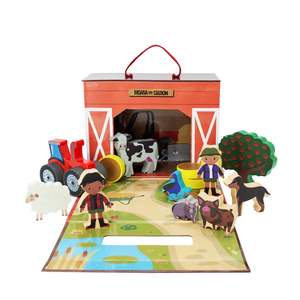 New: Wooden Farm Scene Play Set