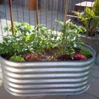 Raised Garden Beds | Natural Macrocarpa or Corrugated Steel: Steel Garden Bed 0.81.6m
