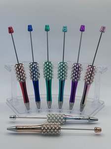 PD2613 Acrylic Pearl & Rhinestone Beadable Pens