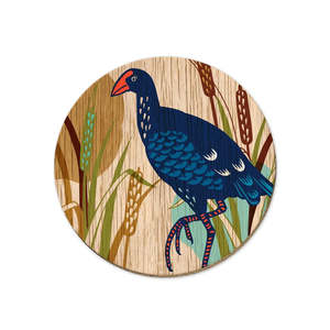 Wolfkamp & Stone - Screenprint Coasters - Pukeko