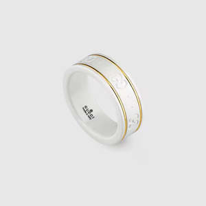 Latest Highlights: Gucci Icon 18k Ring with Cyrstals Size 13 (S)