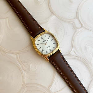 Bridal Watches: Omega De Ville Cushion Case Woman's Watch with Rope Bezel Pattern