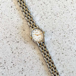Bridal Watches: Citizen Womans Watch with a Volcanic Patterned Case & Green Crown Stone