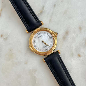 Seiko Exceline Intricate Beaded Case Mother of Pearl Dial Women's Watch