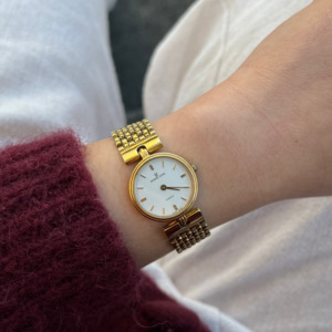 Cocktail Classics: Universal Geneve Gold Bracelet Women’s Watch with Textured Dial