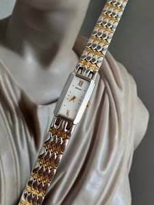Birth Year Watches 1990: Seiko Two Tone Bracelet Woman's Watch with White Dial