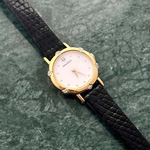 Nina Ricci x Seiko Ladies Gold Watch with Crystal Accents