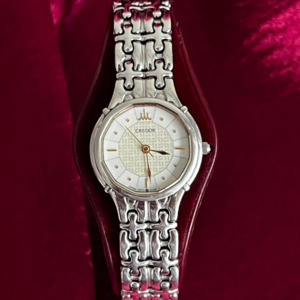 Credor: Credor Silver Women's Watch with Sculpted Link Bracelet