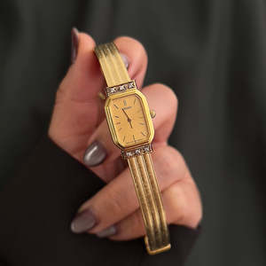 Seiko Gold Ladies Watch Crystal Accents