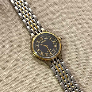 Birth Year Watches 1993: Seiko Exceline Two-Tone Woman’s Watch – Deep Blue & Gold Roman Dial