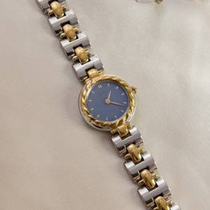Seiko Tisse Two Tone Women's Watch with Rope Bezel and RARE Ash Blue Dial