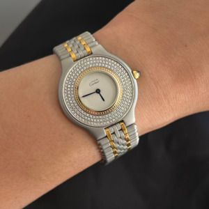 Jewellery Sparkly Things: Must de Cartier 21 Custom Adorned with Diamonds Womens Watch