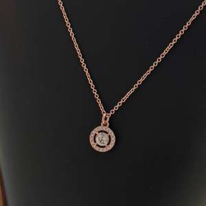 Jewellery Sparkly Things: Coach Round Pavé Halo Pendant Rose Gold Tone Necklace