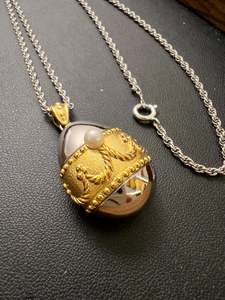 Tasaki Egg Pendant Watch with Pearl