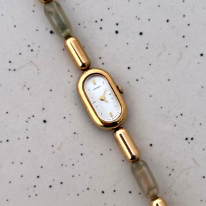 Birth Year Watches 1992: Seiko Ladies Capsule Shaped Gold and Unique Resin Bracelet Watch