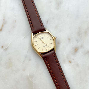 Birth Year Watches 1992: Seiko Exceline Gold Filled Toned Tonneau Woman's Watch