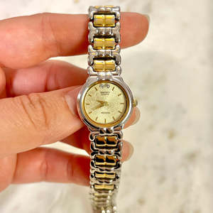 Birth Year Watches 1991: Seiko Phoenix Two Tone Women's Watch with Gold Textured Dial