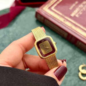 The Heirloom Collection: Seiko Lassale Bordeaux Gold Mesh Bracelet Ladies Watch