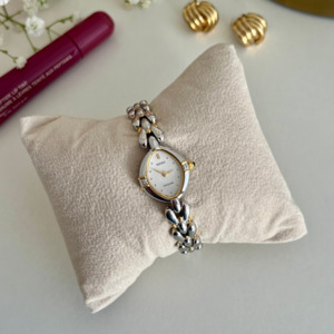 Bracelets: Seiko Exceline Two tone Elegant Watch with Inlaid Diamonds