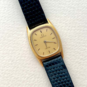Omega De Ville Rope Bezel Gold Tone Cushioned Women's Watch