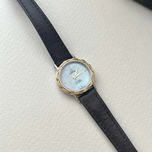 Omega De Ville Womens Mother of Pearl Watch Gold Laurel Bezel