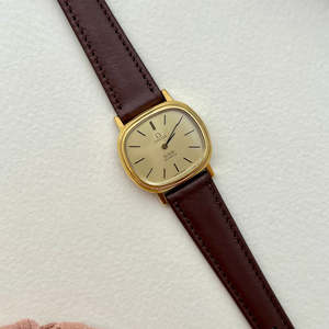 Omega De Ville Cushion Gold Toned Woman's Watch