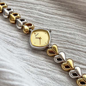 Seiko Tissé Two Tone Heart Bracelet Women's Watch