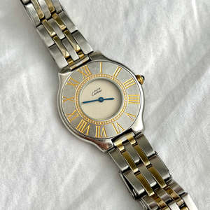 Must de Cartier 21 Two Tone Roman Bezel Watch