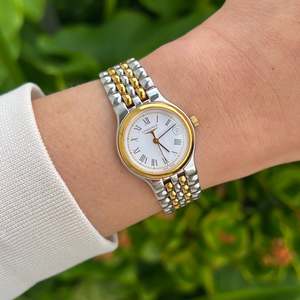 Longines Two Tone White Roman Dial Date Watch