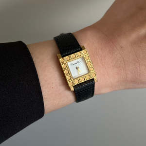Christian Dior La Parisienne Gold Tone Relief Watch