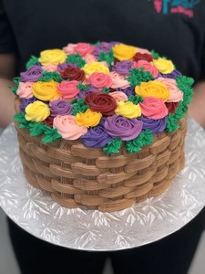 Basket of Roses Cake - The Girl on the Swing