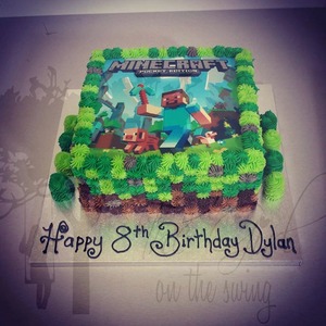 Products: Square Minecraft Craft (with Edible Image) - The Girl on the Swing
