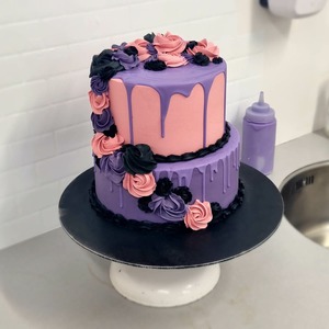 Products: Pink, Purple & Dark 21st Cake - The Girl on the Swing