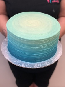 Products: Ombre Blue Ribbed Cake - The Girl on the Swing