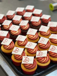 Products: Two Tone Red-Yellow Swirl with Edible Image - The Girl on the Swing