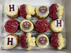 Red and Yellow Swirl with Edible Image Disk - The Girl on the Swing