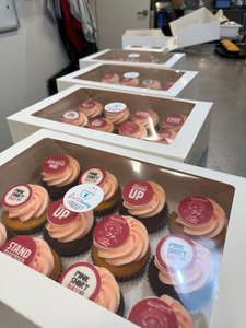 Pink Shirt Day Cupcakes - The Girl on the Swing