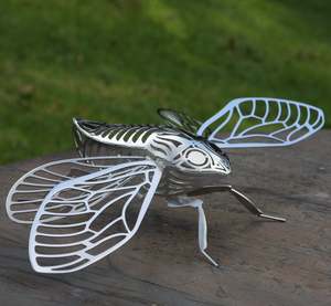 Small Sculpture: Virginia King, Cicada (open wings)